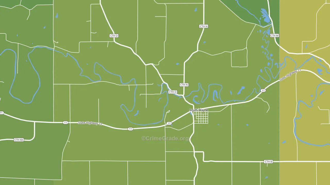 53587, WI Map of Vehicle Theft Rates