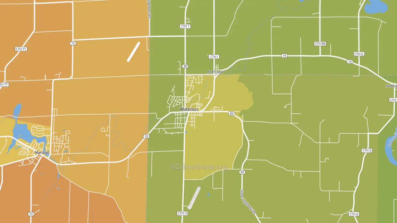 53594, WI Map of Vehicle Theft Rates