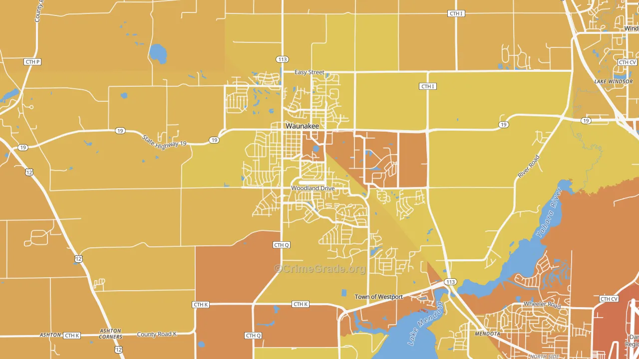 53597, WI Map of Vehicle Theft Rates