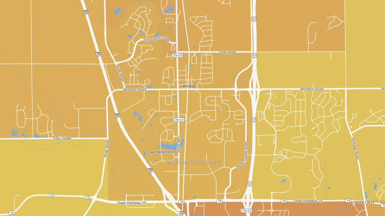 53598, WI Map of Vehicle Theft Rates
