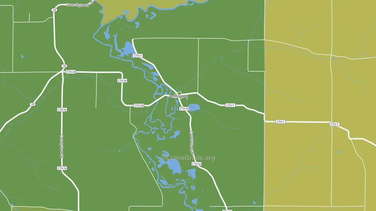 53599, WI Map of Vehicle Theft Rates