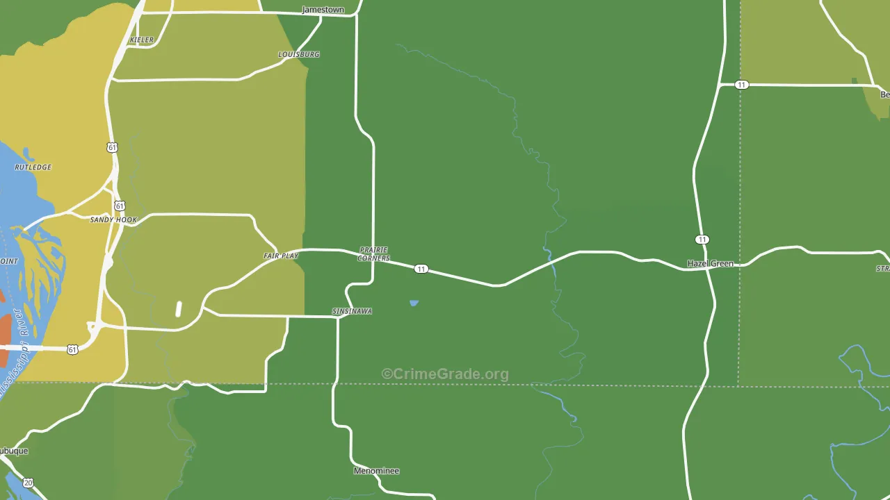 53811, WI Map of Vehicle Theft Rates