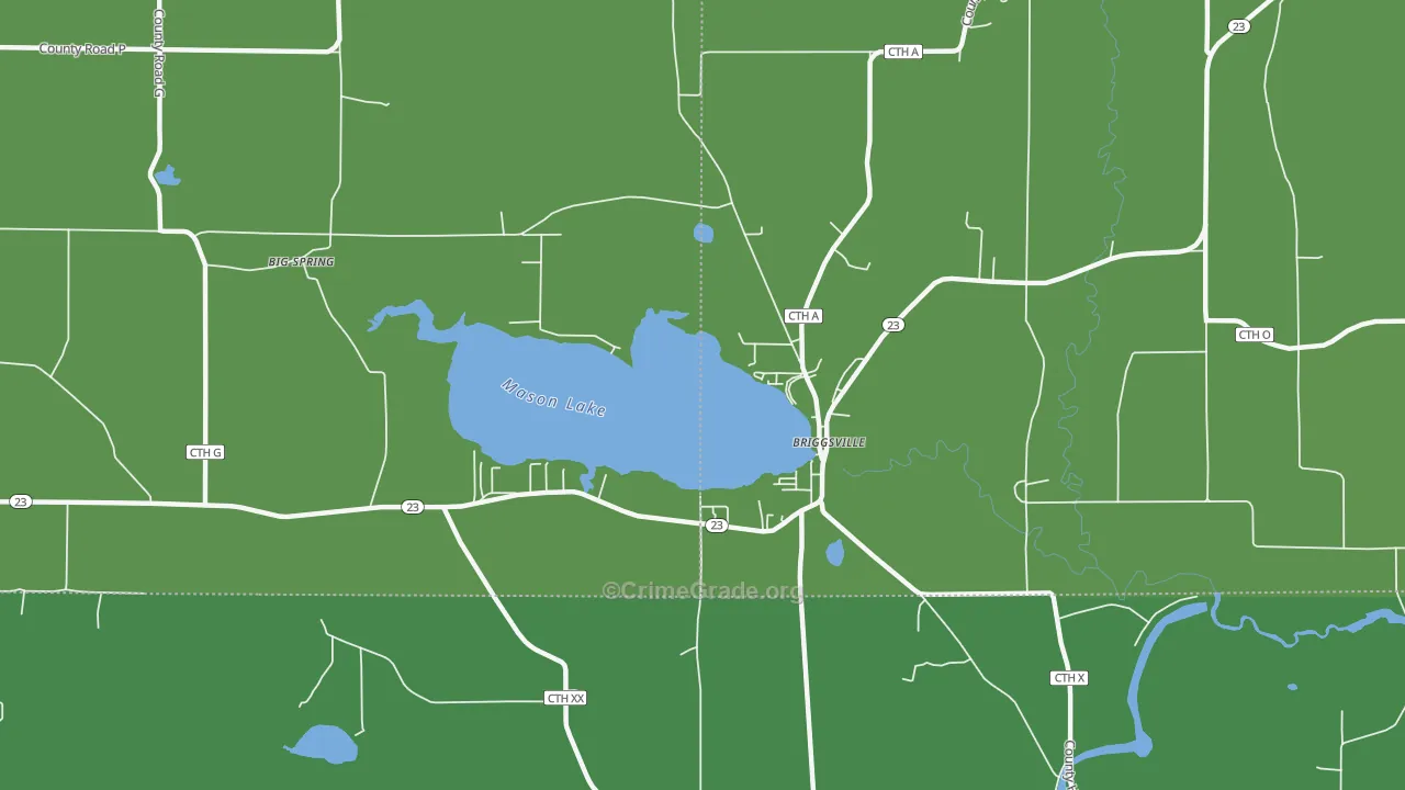 53920, WI Map of Vehicle Theft Rates