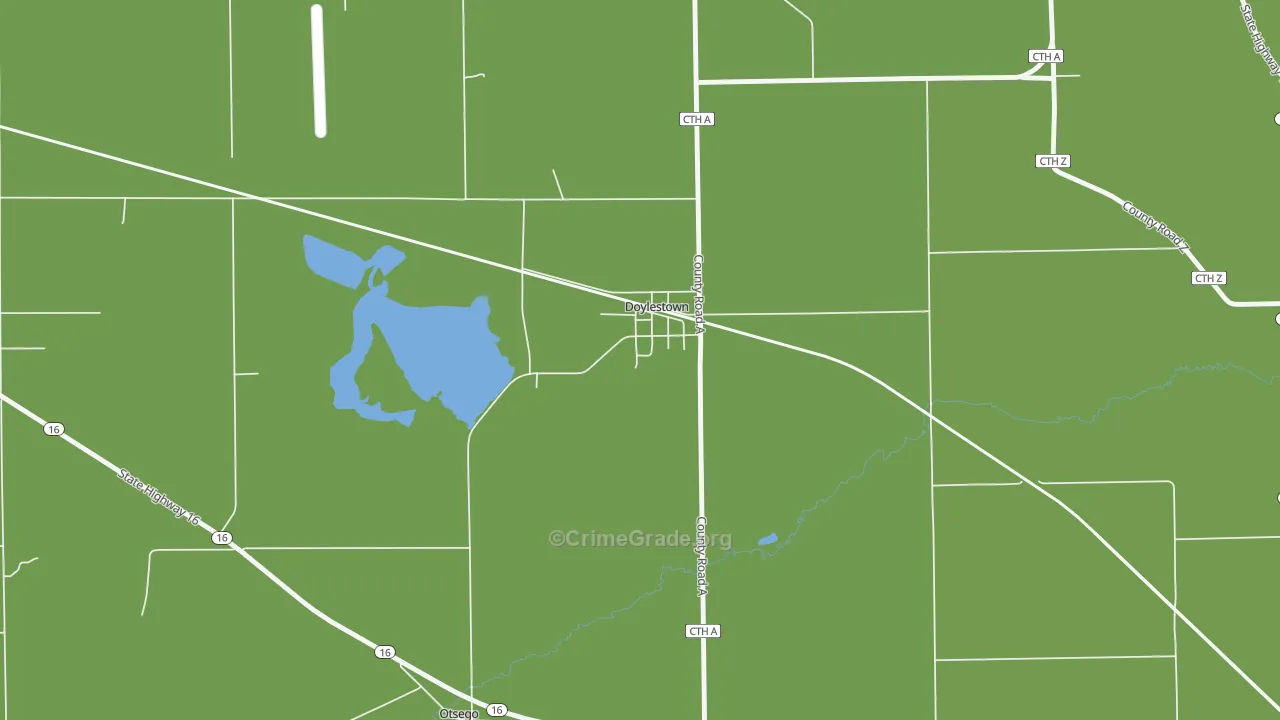 53928, WI Map of Vehicle Theft Rates