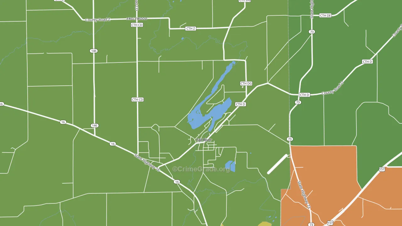 53932, WI Map of Vehicle Theft Rates