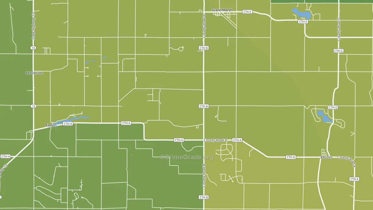 53936, WI Map of Vehicle Theft Rates
