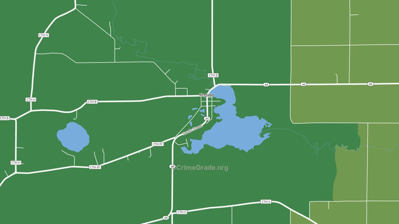 53939, WI Map of Vehicle Theft Rates