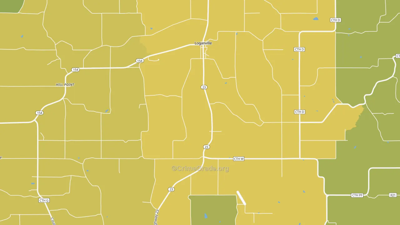 53943, WI Map of Vehicle Theft Rates