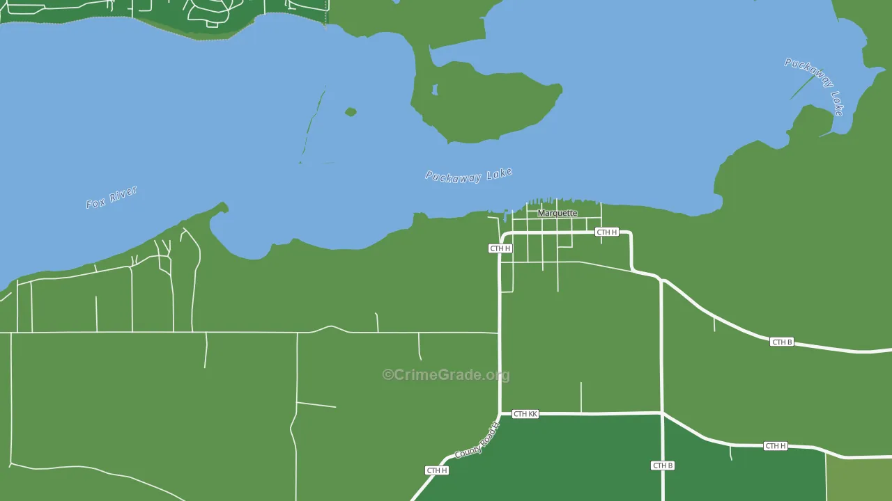53947, WI Map of Vehicle Theft Rates