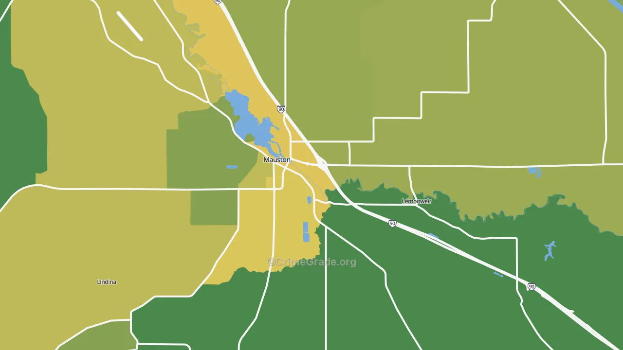 53948, WI Map of Vehicle Theft Rates