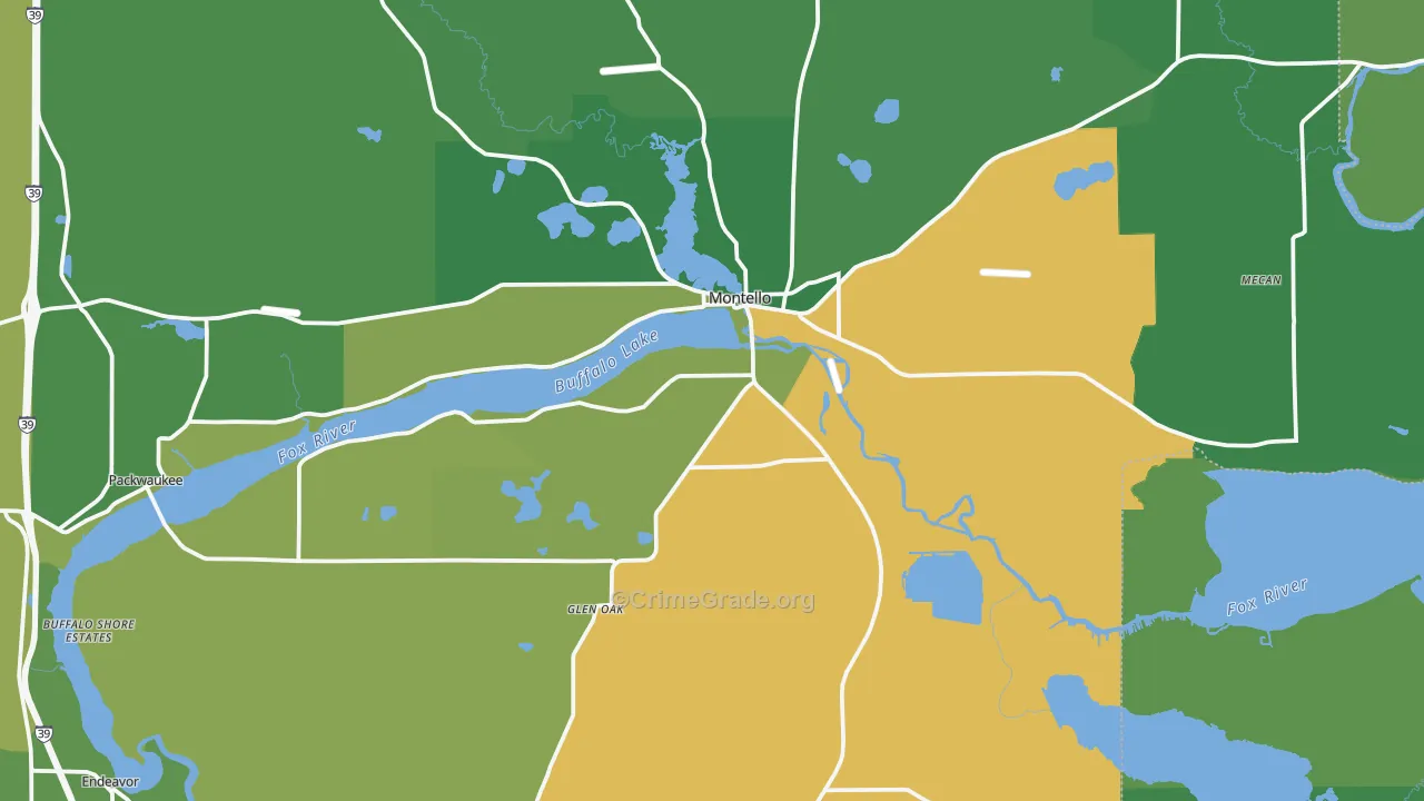 53949, WI Map of Vehicle Theft Rates