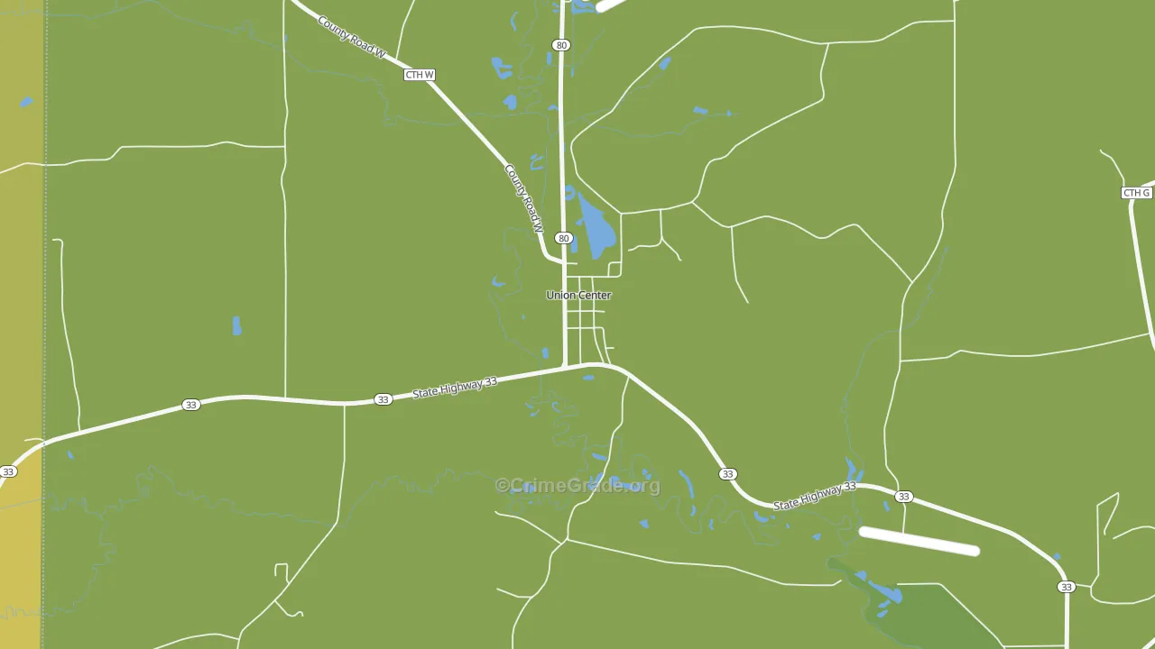 53962, WI Map of Vehicle Theft Rates