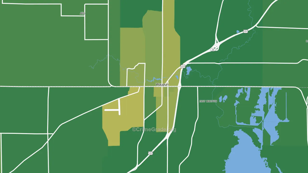53963, WI Map of Vehicle Theft Rates