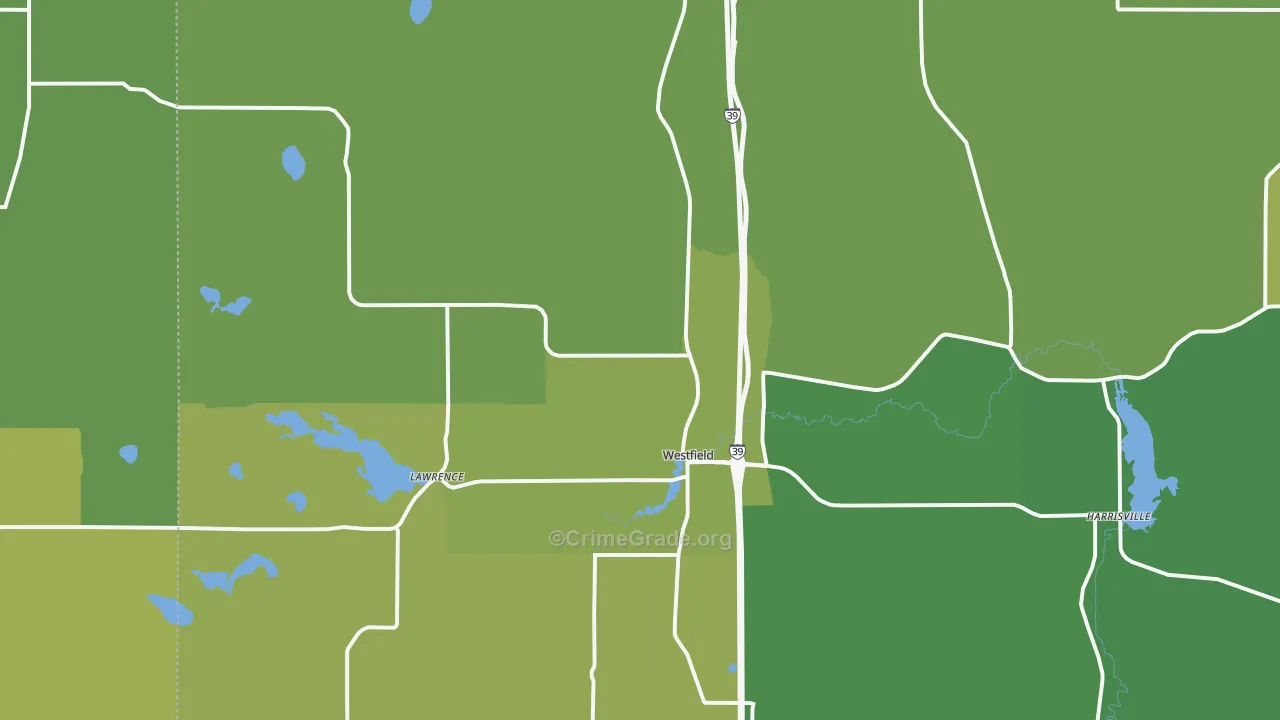 53964, WI Map of Vehicle Theft Rates
