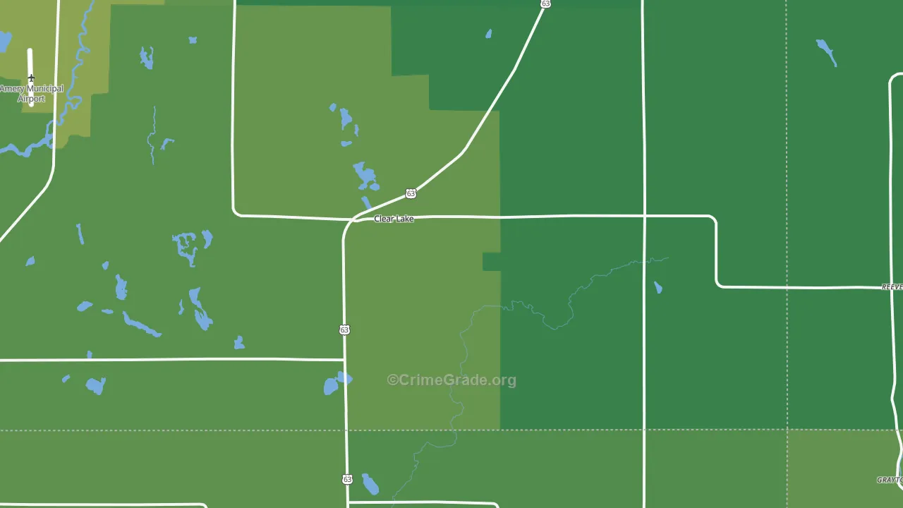 54005, WI Map of Vehicle Theft Rates