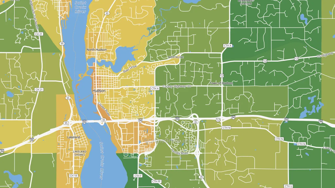 54016, WI Map of Vehicle Theft Rates