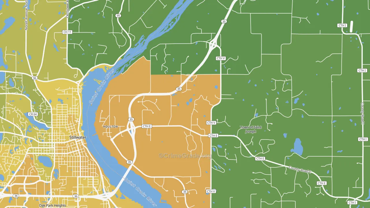 54082, WI Map of Vehicle Theft Rates