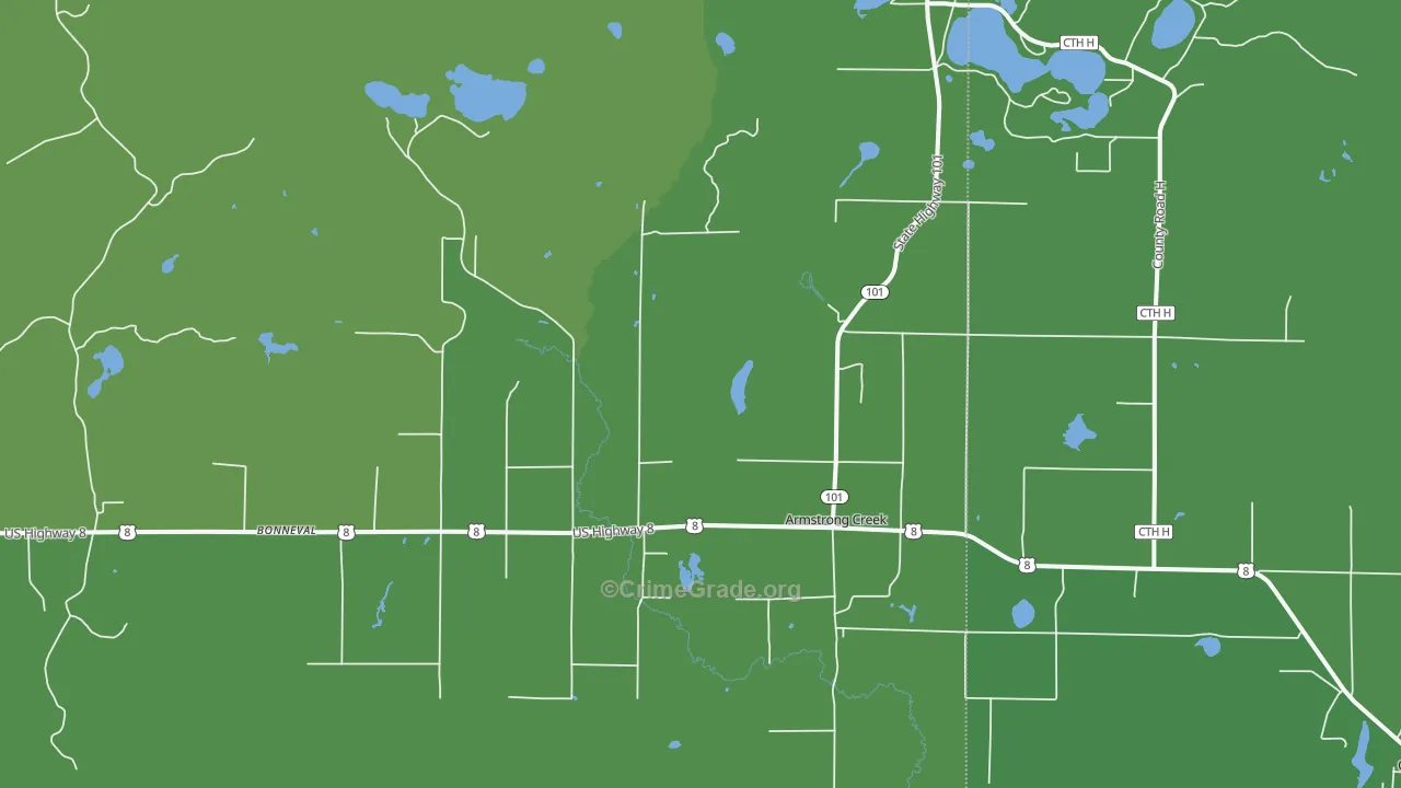 54103, WI Map of Vehicle Theft Rates