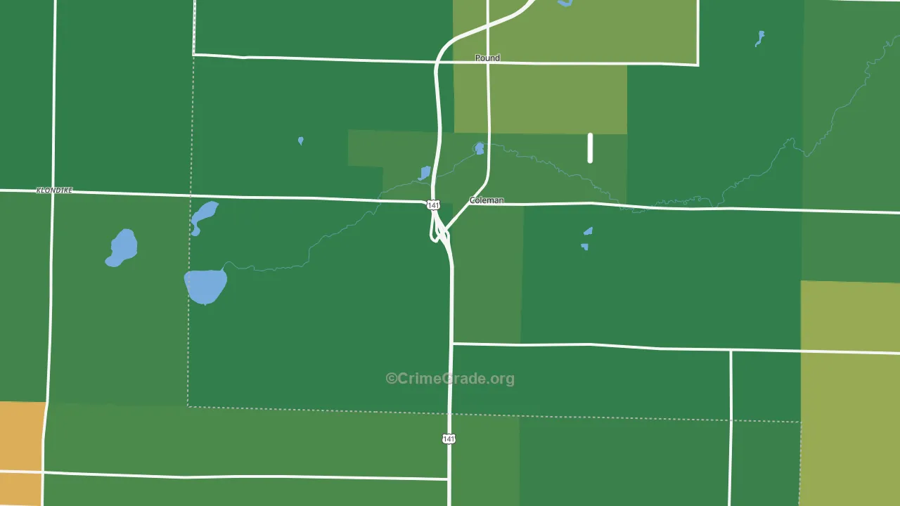 54112, WI Map of Vehicle Theft Rates