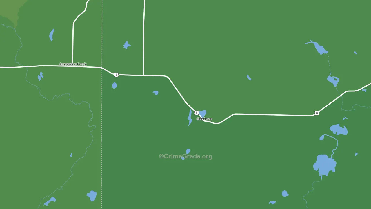 54125, WI Map of Vehicle Theft Rates