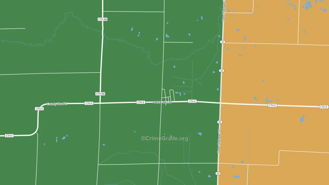 54127, WI Map of Vehicle Theft Rates