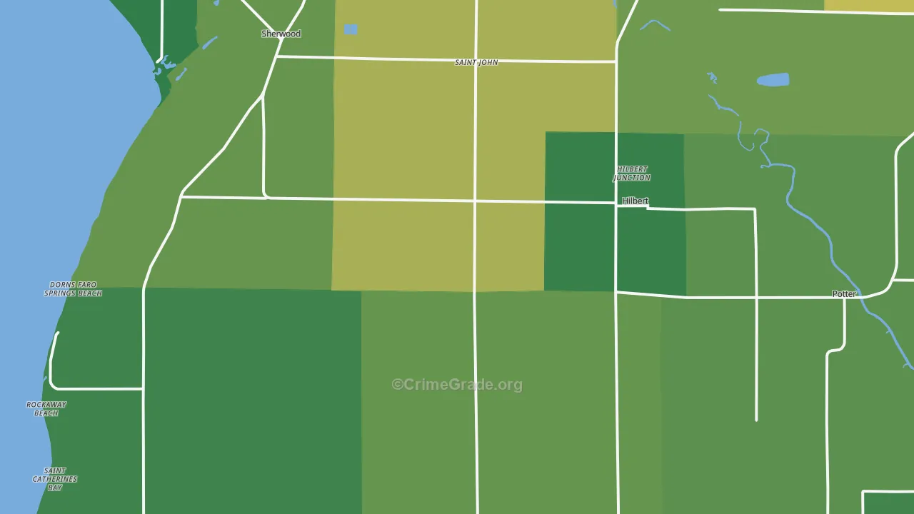 54129, WI Map of Vehicle Theft Rates