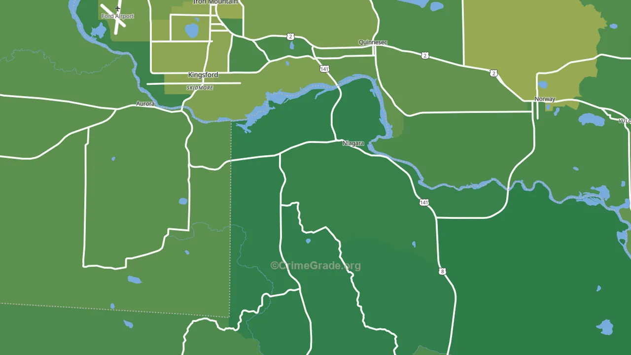 54151, WI Map of Vehicle Theft Rates