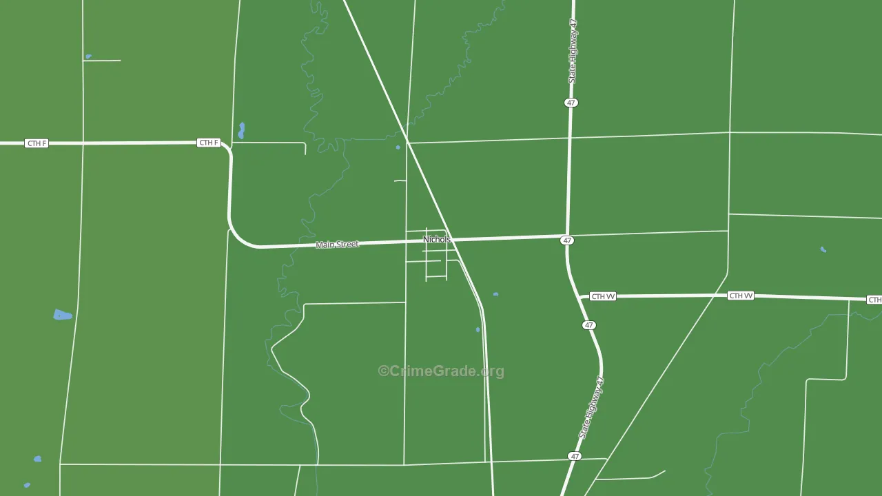54152, WI Map of Vehicle Theft Rates