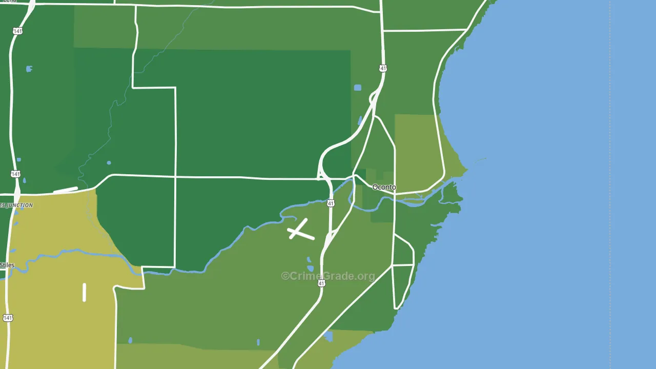 54153, WI Map of Vehicle Theft Rates