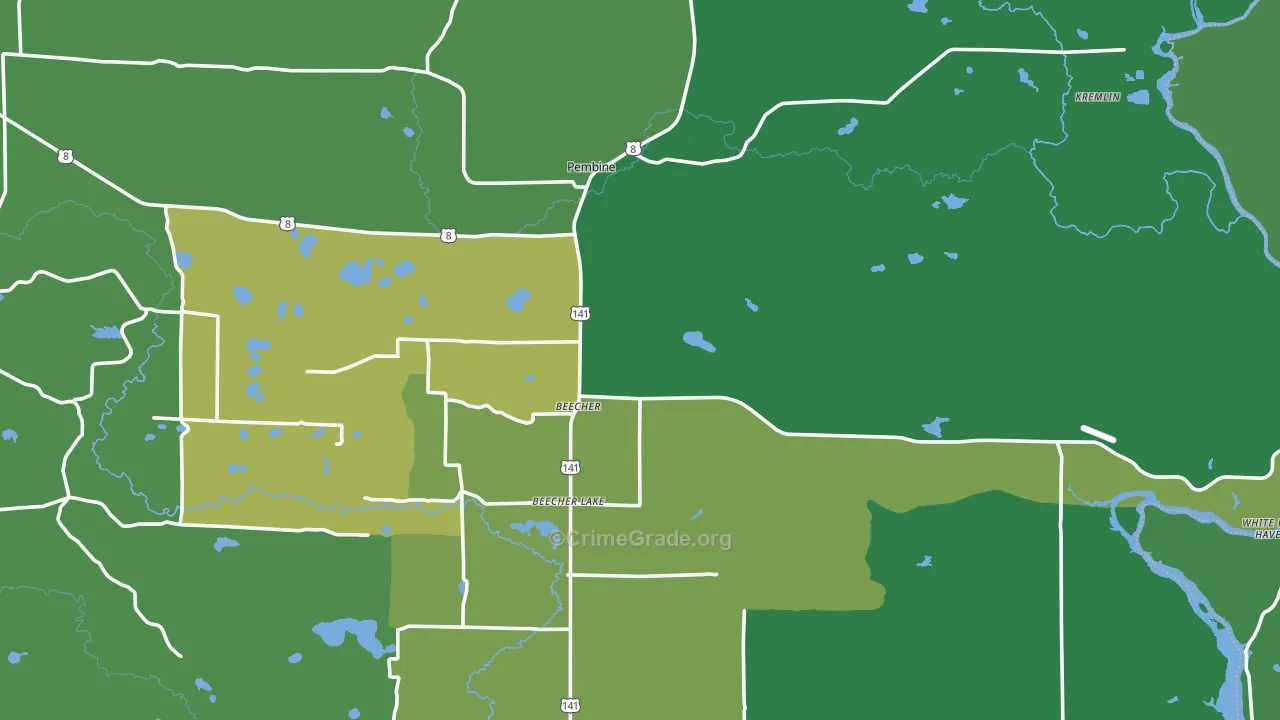 54156, WI Map of Vehicle Theft Rates