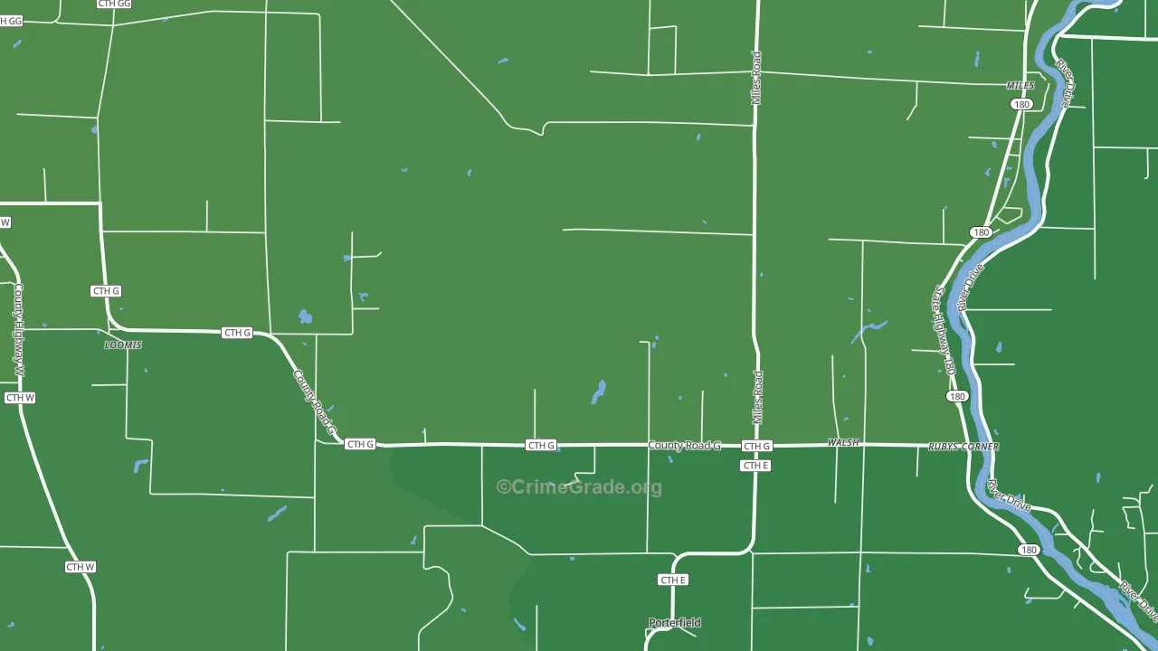 54159, WI Map of Vehicle Theft Rates