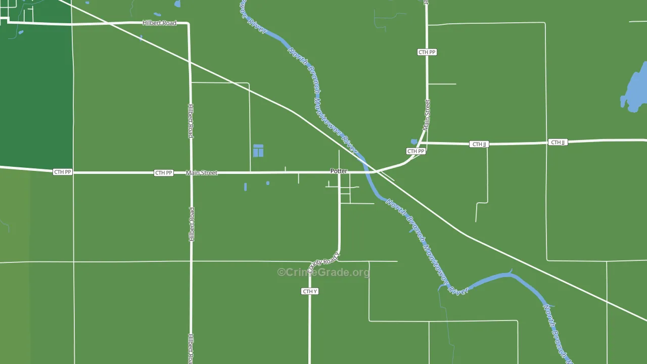 54160, WI Map of Vehicle Theft Rates