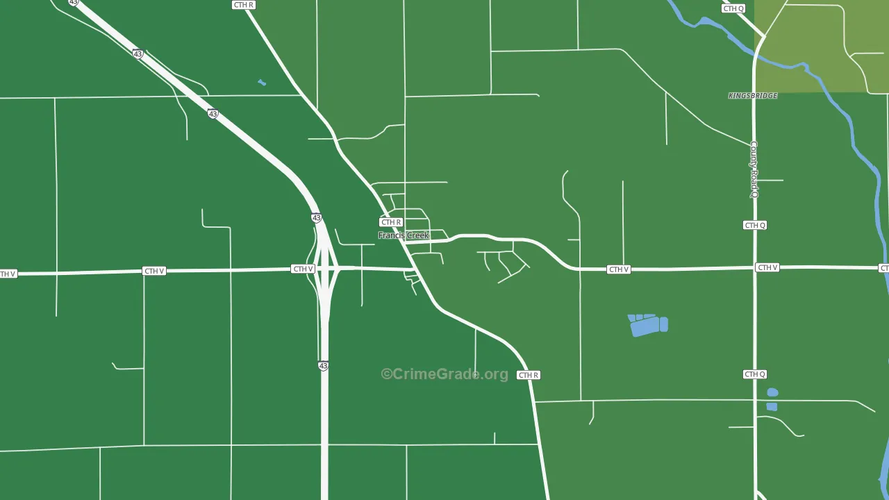 54214, WI Map of Vehicle Theft Rates