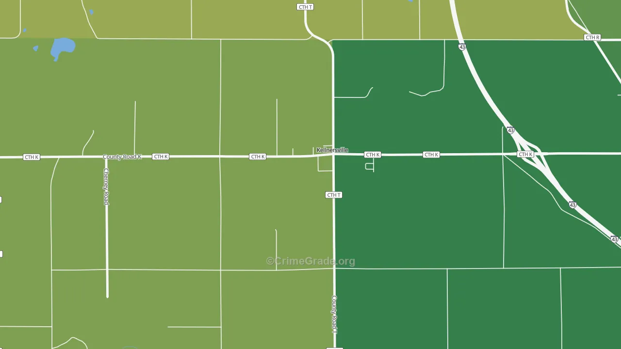 54215, WI Map of Vehicle Theft Rates