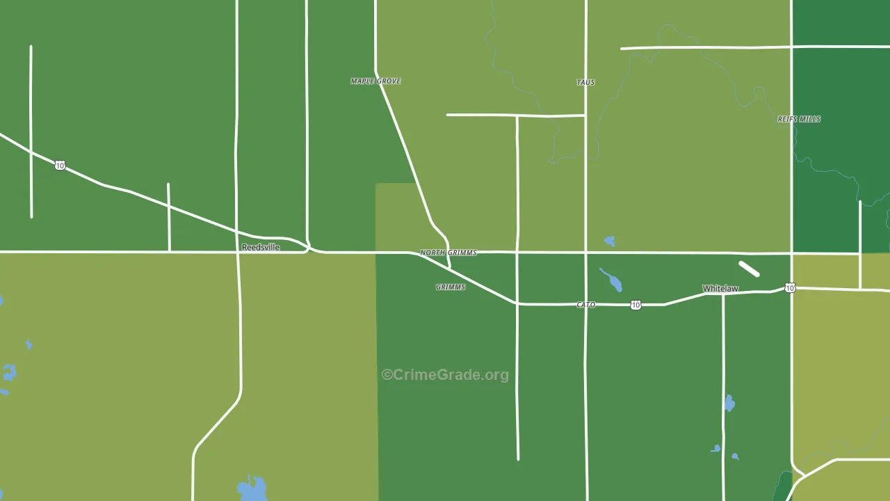 54230, WI Map of Vehicle Theft Rates