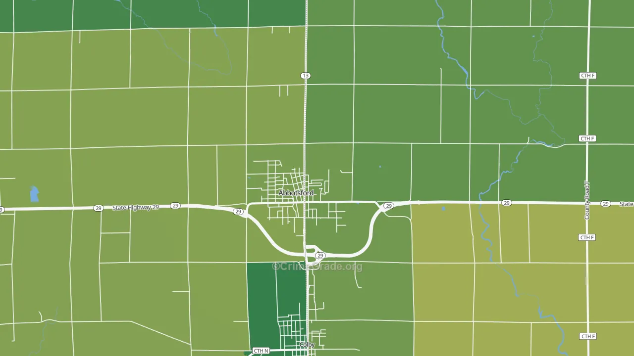 54405, WI Map of Vehicle Theft Rates