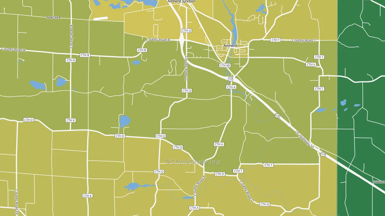 54406, WI Map of Vehicle Theft Rates