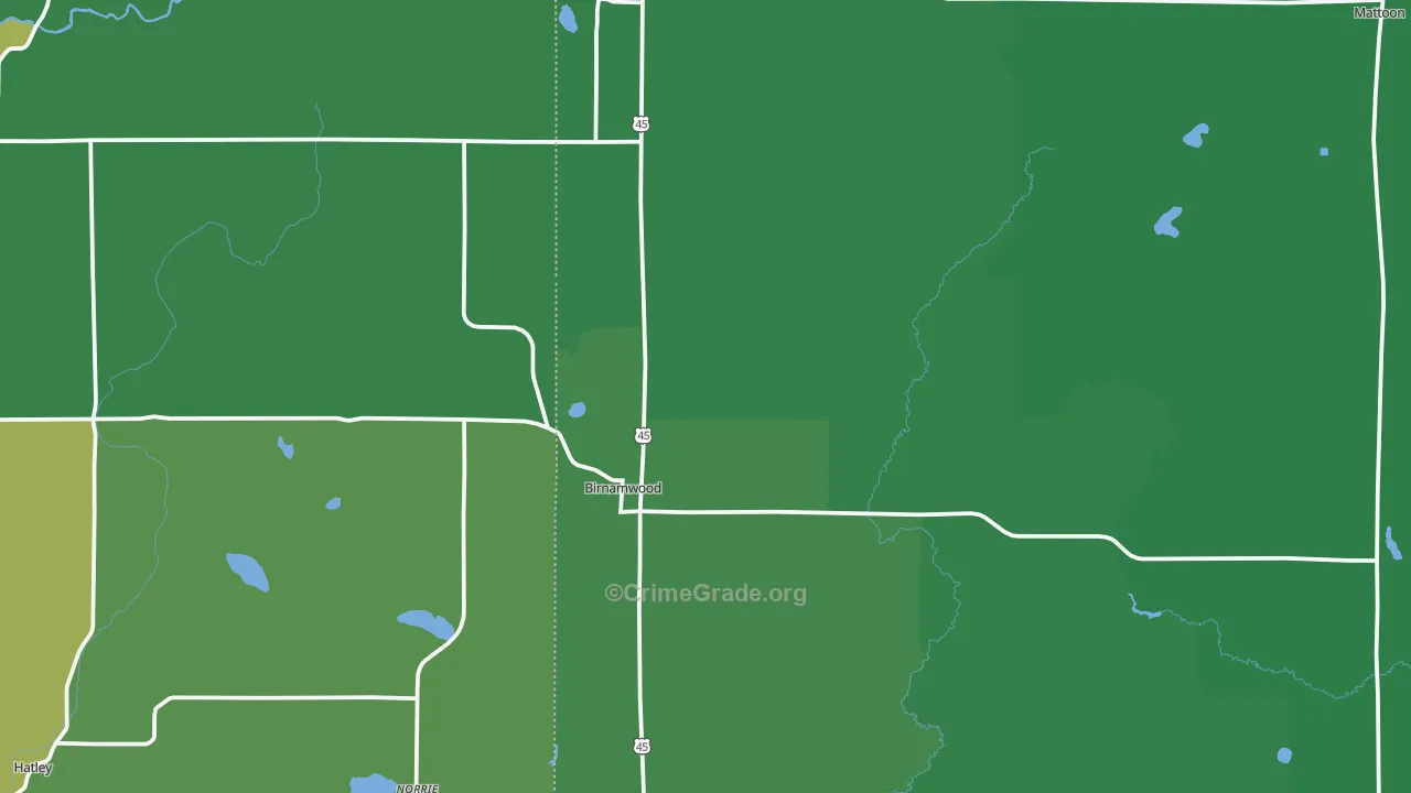 54414, WI Map of Vehicle Theft Rates