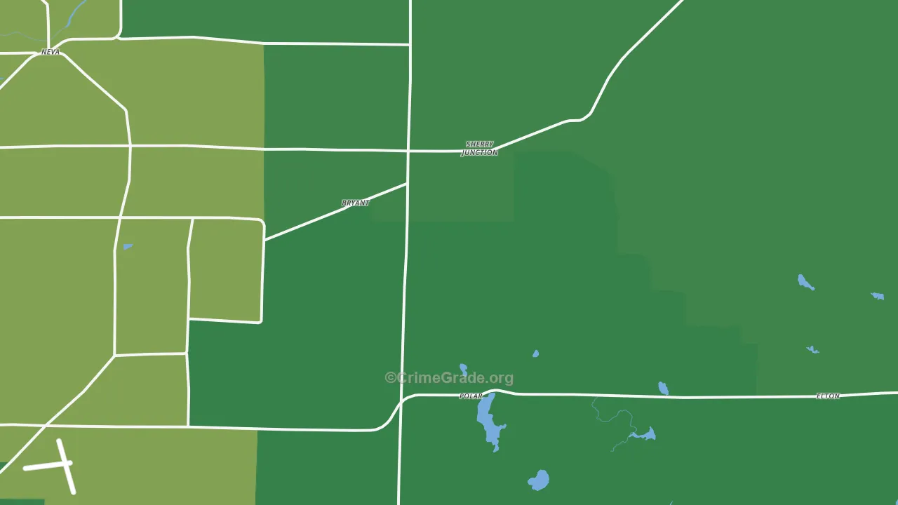54418, WI Map of Vehicle Theft Rates