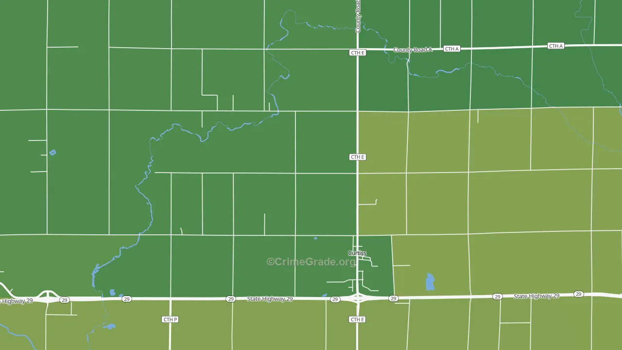 54422, WI Map of Vehicle Theft Rates