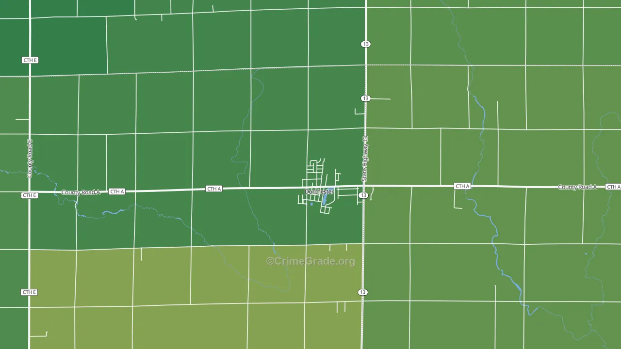 54425, WI Map of Vehicle Theft Rates