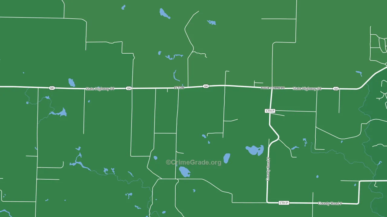 54430, WI Map of Vehicle Theft Rates