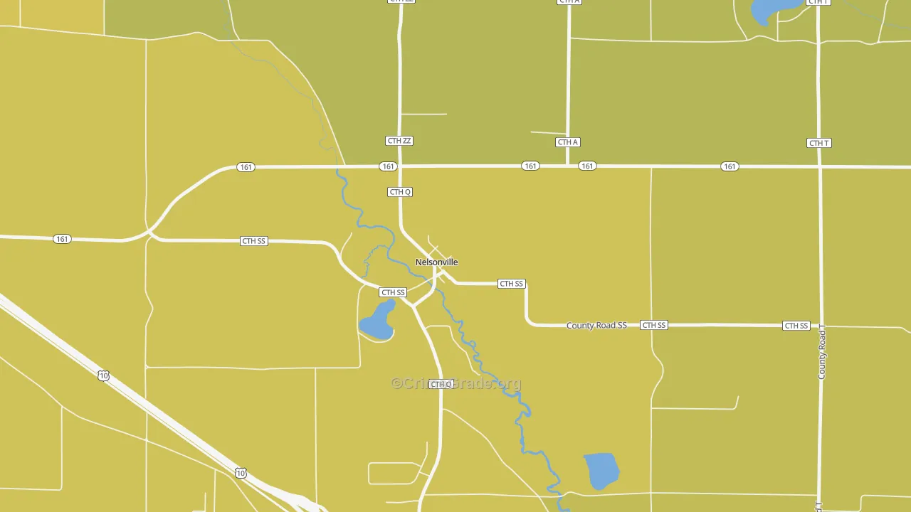 54458, WI Map of Vehicle Theft Rates