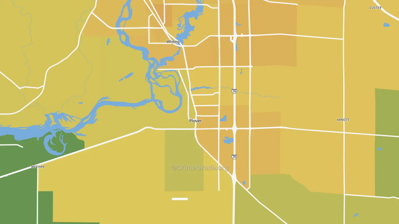 54467, WI Map of Vehicle Theft Rates