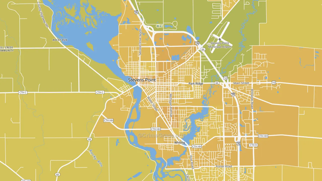 54481, WI Map of Vehicle Theft Rates
