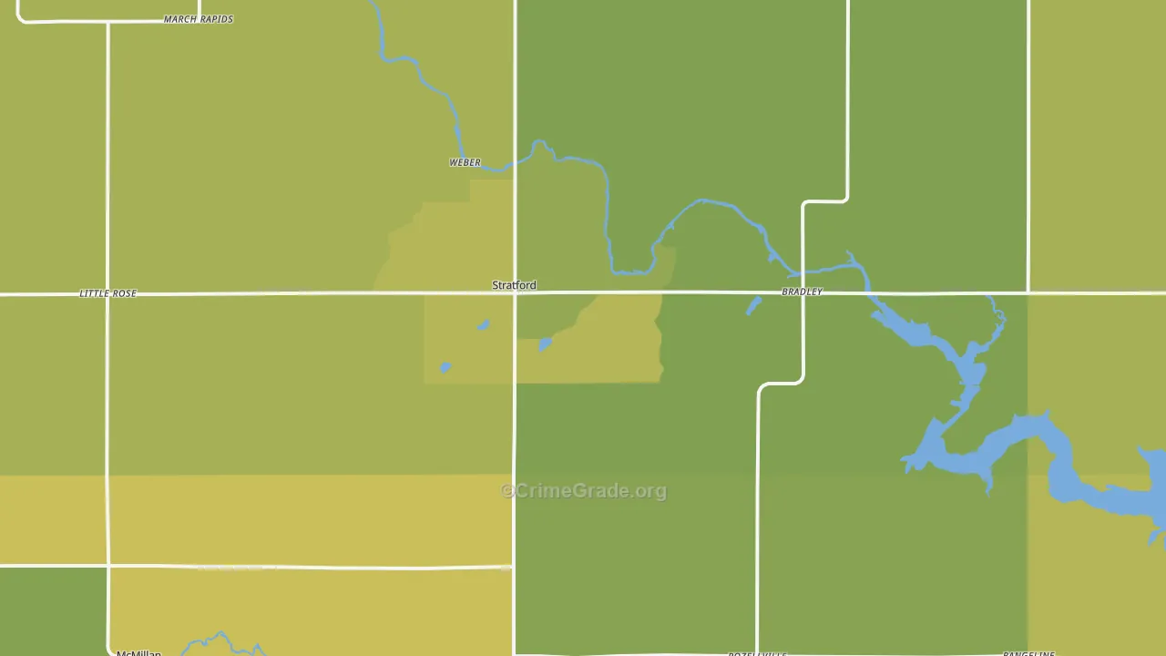 54484, WI Map of Vehicle Theft Rates