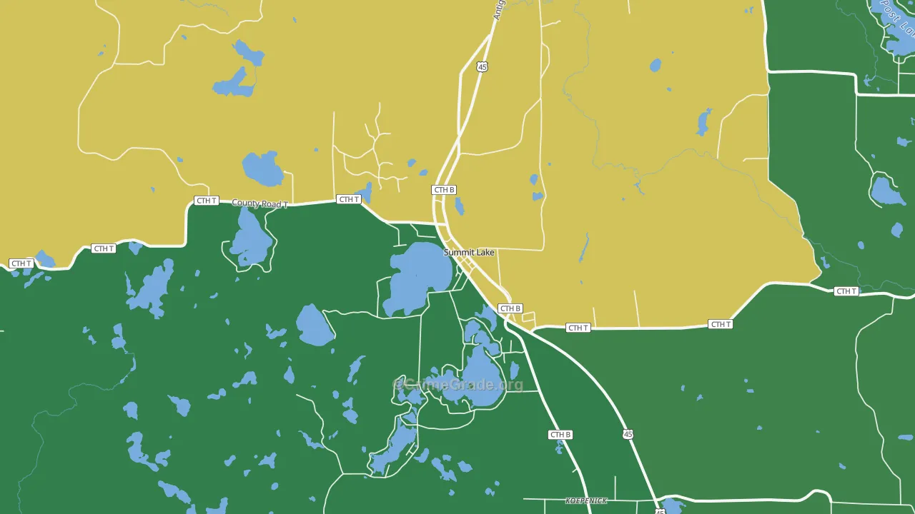 54485, WI Map of Vehicle Theft Rates