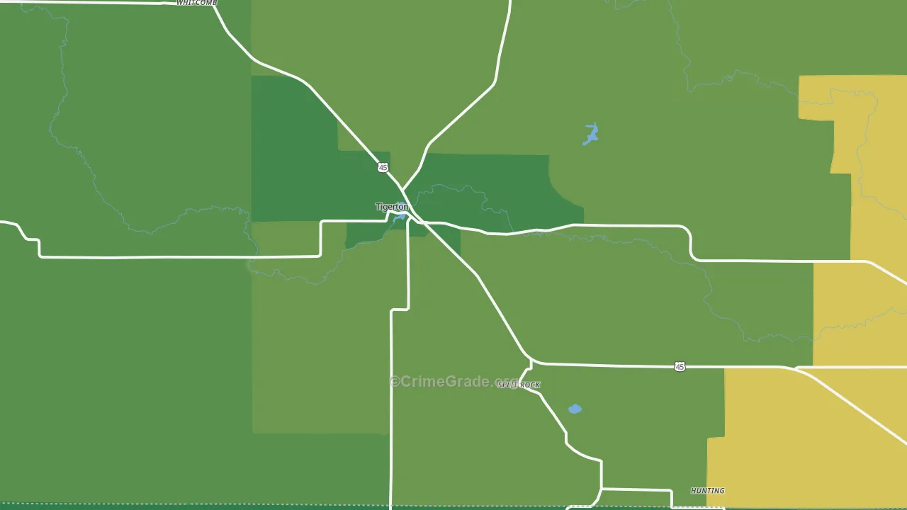 54486, WI Map of Vehicle Theft Rates
