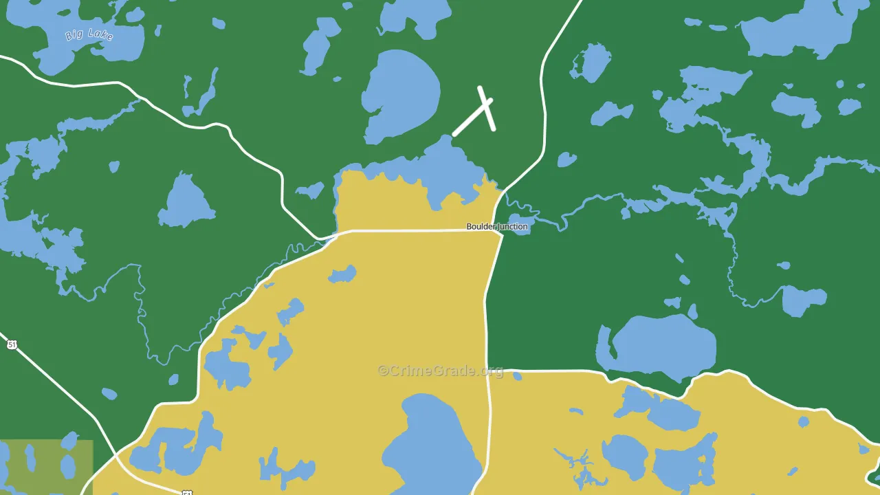 54512, WI Map of Vehicle Theft Rates