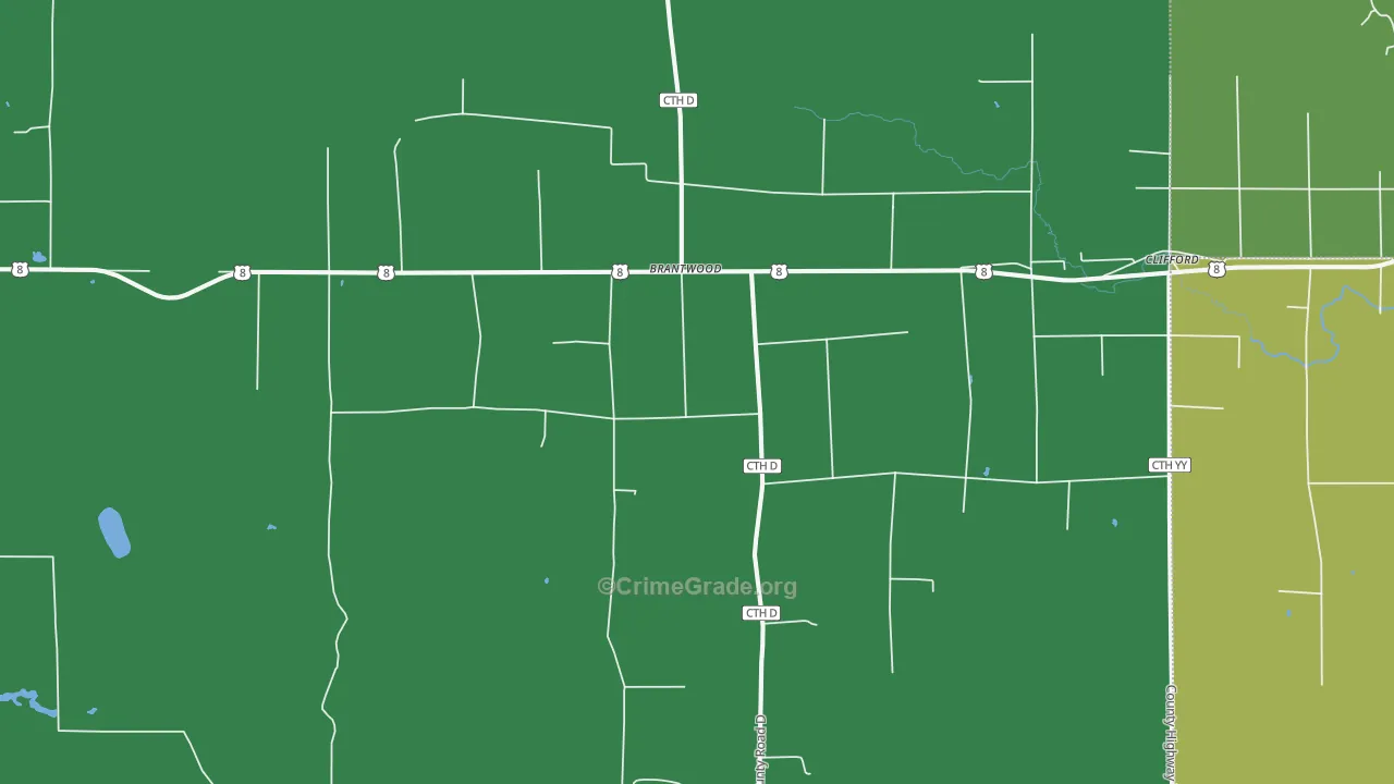 54513, WI Map of Vehicle Theft Rates